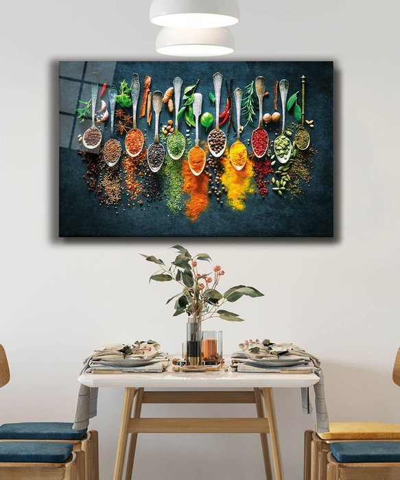 Wallity Pintura de Vidrio Templado Decorativo Multicolor 46 x 72 cm